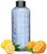 BELUKO Botella de cristal para agua, botella agua cristal 1 litro, 1600ml, botella agua vidrio con tapa antigoteo, jarra agua, zumo o jugos para nevera, frigorífico (AZUL 1 LITRO)