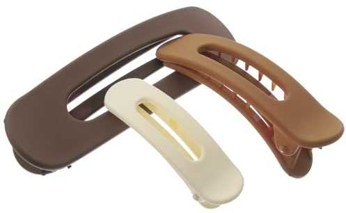 TEHAUX Pinces à Cheveux Plates Élégantes Accessoires pour Coiffure en Ps Lot de 3 Fixation Cheveux Lâches, Outil de Coiffage Simple et Délicat pour Femmes