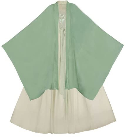 YUEKOPOU Vestido Tradicional Hanfu Verde Degradado for Mujer - Traje Chino Vintage(S)