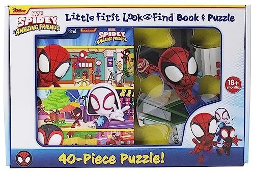 Disney Junior Marvel Spidey and His Amazing Friends: Little First Look and Find Book & Puzzle