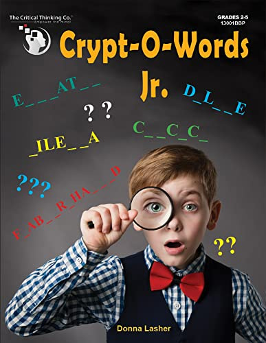 Crypt-O-Words Jr. - Caught, not Taught Vocabulary through Thinking Activities Kids Workbook (Grades 2-5)