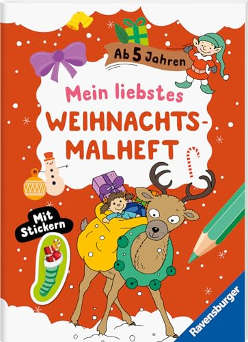 Mein liebstes Weihnachtsmalheft mit Stickern ab 5