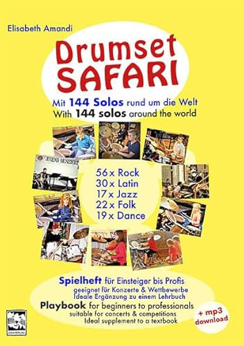 Drumset Safari: Mit 144 Solos rund um die Welt. Spielheft für Einsteiger bis Profi. Mit mp3 download