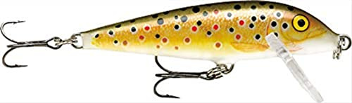 Rapala - Leurre de Pêche CountDown - Matériel de Pêche avec Construction Balsa - Leurre Pêche d'Eau Douce - Profondeur de Nage 2.1-3m - Taille 9cm / 12g - Fabriqué en Estonie - Brown Trout