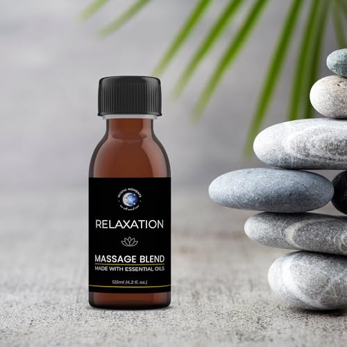 Mystic Moments | Entspannung Massageöl-Mischung | 125 ml | Lavendel, Kamille, Majoran, Patchouli, Geranie und Mandarine: beruhigende Massageöl-Mischung.