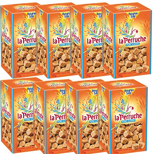 La Perruche Brauner natürlicher Würfel Rohrzucker 8 x 750 Gramm