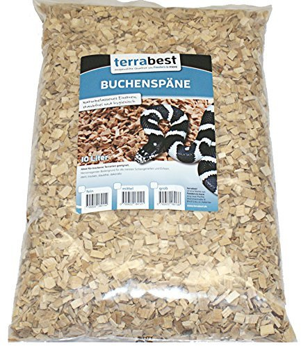 Buchenspäne mittel 2-6 mm 20 Liter Buchenhack Bodengrund Einstreu Terrarium