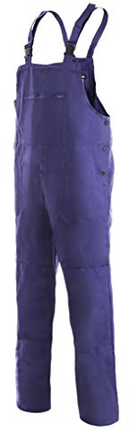 CXS Franta Arbeitslatzhose Herren 100% Baumwolle - Sehr Stabile Strapazierfähige Arbeitshose mit Hosenträger Gartenhose Bundhose Cargohose Arbeitsoveral (Blau, Größe 60)