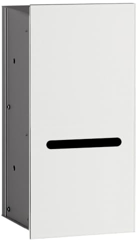 EMCO ASIS 2.0 Unterputz Toilettenpapierhalter, Front, Einbauschrank, rahmenlos, Türanschlag rechts Weiß 34,6 cm Unterputz Türanschlag rechts