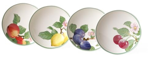 Villeroy & Boch French Garden Modern Fruits Set da 4 Ciotole, 1200 ml, Porcellana Premium, Bianco/Multicolore