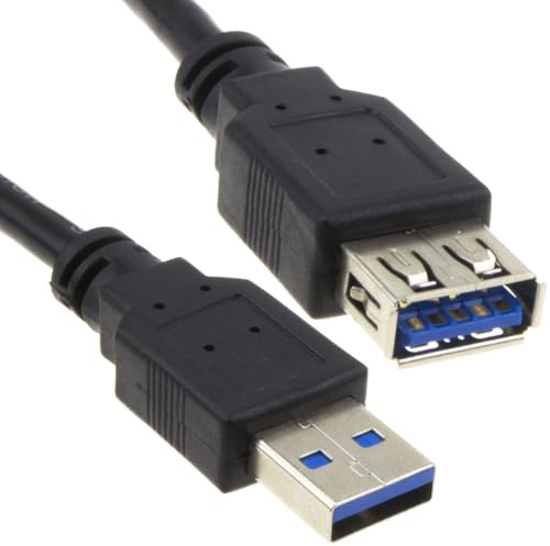 kenable USB 3,0 24AWG Haute Vitesse d'extension Rallonge câble Type A Mâle Vers Femelle Noir 1 m [1 mètre/1m]