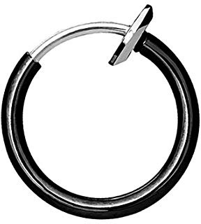 Taffstyle Fake Piercing Ring Spring für Septum Nasenpiercing Ohr Lippenpiercing