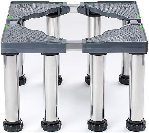 Waschmaschine Sockel MiSMiAO Untergestell Kühlschrank-Waschmaschinensockel 45-70cm verstellbare sockel für trockner Edelstahl-Kühlschrank-Waschmaschinen-Regalhalter 8 Fuß
