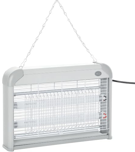 Outsunny Lampe UV Anti-Insectes Tue Mouche Électrique 20 W Gris | Anti Moustique, Destructeur D'Insectes