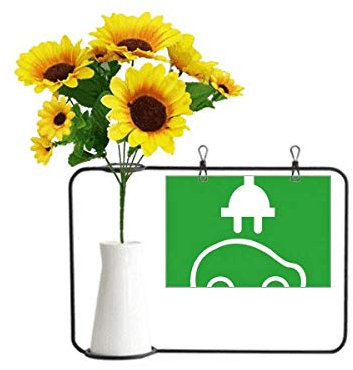 Beauty Gift Vehículos de energía de enchufe de dibujos animados proteger el medio ambiente Jarrones de girasol artificial botella bendición tarjeta