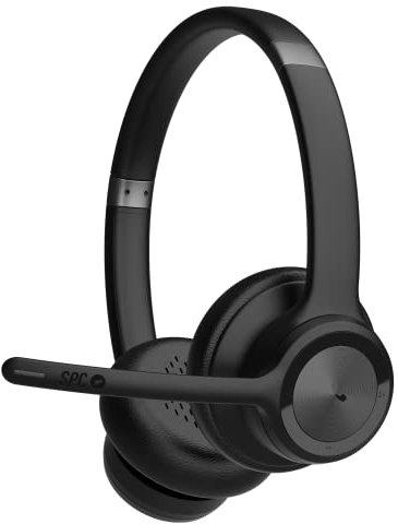 SPC Dreamer Pro – Auriculares inalámbricos Profesionales con micrófono, 40h batería, Bluetooth 5.0, cancelación de Ruido, Doble conexión simultánea, Color Negro