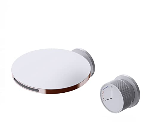 Wasserfall Wasserhahn Bad, Einhebelmischer Waschbecken, Wandmontage Waschtischarmatur Aus Messing, Waschbecken Armaturen, Mischbatterie Waschbecken Unterputz, Badarmatur Waschbecken,White + rose gold