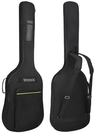 HOHIYO Bass Guitar Case Size 39 Inch Bass Guitar Bag 8MM Padding Padded Soft Electric Bass Case, Electric Bass Gig Bag Backpack with Neck Strap and Pockets Black