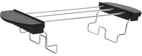 HOMSFOU 1stk Toastergrill Rückläufer Bratgrillw?rme- Rack Brötchen Toaster Mini-heizung Toastständer Schwarz Sandwich Racks Campingtoaster Brotbackständer Kunststoff Metall Sandwich-maker