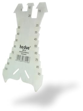 hedue® Anreißschablone M210 - Mit 20 Anschlagkanten von 5 bis 100 mm, Anreißwerkzeug für Klempner, Dachdecker und Spengler, Spengler Werkzeug