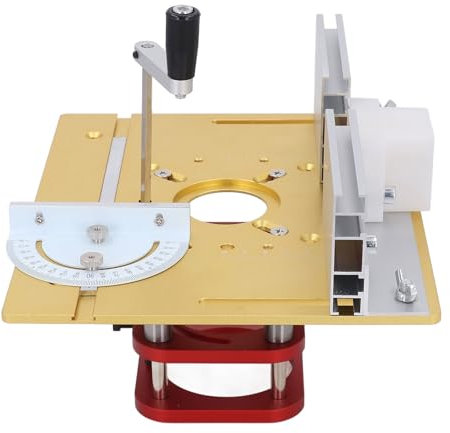 Oberfräsen-Lift mit Oberplatte, Oberfräsen-System-Set, Frästisch-Einsatzplatte aus Aluminiumlegierung mit Oberfräsen-Lift-System-Set, Manuelles Heben, Oberfräsen-System-Set für