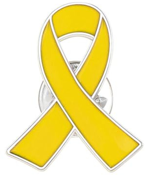 BBASILIYSD – Broche en métal jaune avec ruban en forme de ruban israélien pour la sensibilisation mentale, la santé