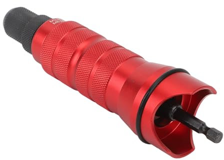 Kit adaptador de pistola remachadora eléctrica, herramienta de taladro de remachado de 2,4 mm a 6,4 mm con 6 cabezales de remache intercambiables, 150 tuercas, uso con taladros inalámbricos de 18 V a