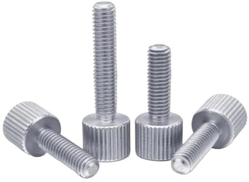 2/5/10 Stück M2 M2.5 M3 M4 M5 M6 M8 304 Edelstahl glatt Typ metrische Rändelkopf manuelle Einstellschrauben(30mm,M8 (2pcs))