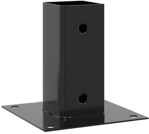 vidaXL Bases de poteau carrées 12 pcs anthracite 71x71 mm