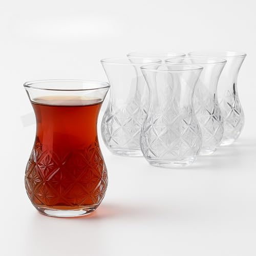 Pasabahce Timeless Türkische Teegläser Set 155 ml 6-teilig (6 Personen Set), Türkische, Teebecher, Cay Bardagi Seti