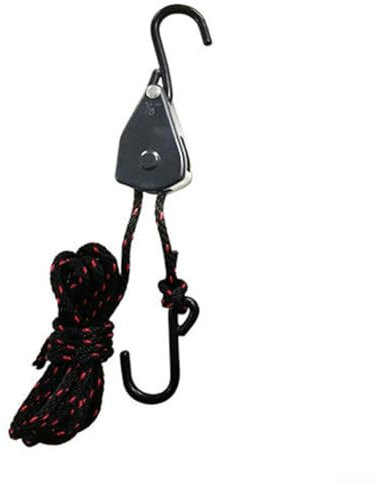 Stabiles Kunststoff-Seilband mit S-Haken, für Outdoor-Abenteuer (A: 1/8, 4 mm, 3 Meter)