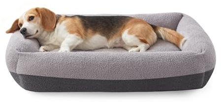 Pawk Cama Perro, Cama Perros Medianos Desmontable Lavable, Cesta para Perros Antideslizante Suave Anti-ansiedad Sofá Perro, 63x53x18cm
