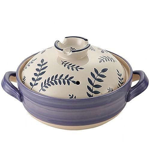 Casseruola in ceramica, pentola di argilla pentola di riso in pietra con coperchio, pentola di terra pentola pentola in ceramica pentola per pentole sane fornello pentola calda zuppa