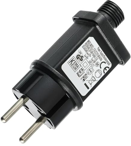 SIGANDG 31V 3.6 W Fuente de Alimentación, IP44 Transformador Luces Navidad Adaptador con 8 Modos Función de Memoria y Temporizador, Adecuado Para Luces navideñas, luces de hadas, luces de cortina
