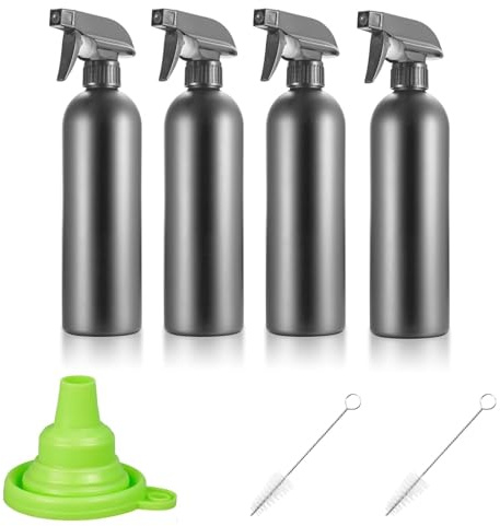 Zbssny 4Stück 500ml Sprühflasche, schwarz, für Haarpflege, Blumenpflanzenpflege und Reinigung