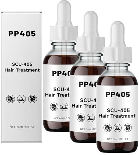 Trattamento dei capelli PP405, olio per la crescita dei capelli SCU-405, siero perdita anti-capelli, olio nutriente del cuoio capelluto, riparazione dei danni, prevenzione delle perdite (3pcs)