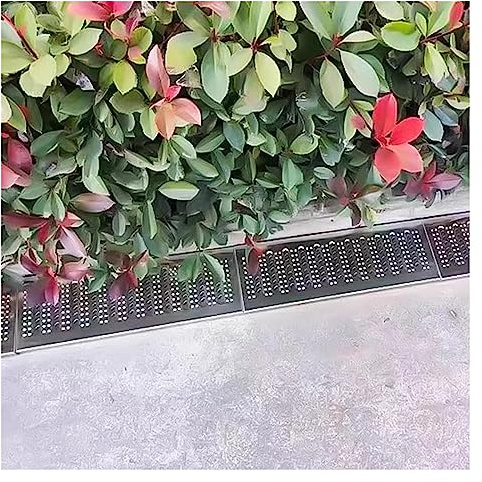Grille de vidange de jardin pour allée – Crépine d'égout robuste et couvercle de puits de tranchée, 10 x 58 x 2,5 cm – Solution de drainage durable