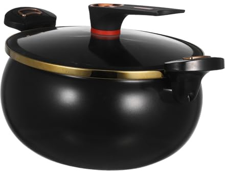MAGICLULU Marmite à Soupe en Céramique 8L avec Couvercle, Casserole Cuisine Grosse Capacité pour Pâtes, Cuisson Lente Domestique