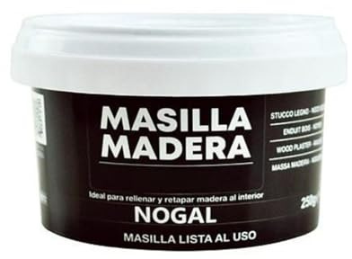 YIJIA | Masilla para Madera – Ideal para rellenar y reparar madera al interior, Masilla lista al uso 250 gramos - Secado Rápido, Alta Adherencia y Fácil Aplicación -Color Nogal