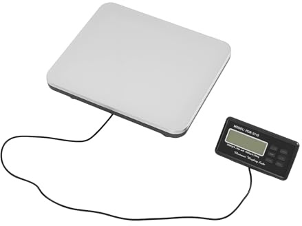 Paketvåg djurvåg, digital plattform skala med LCD-display, 300 kg lastkapacitet, 3 vägningsenheter, dubbel strömförsörjning, 2 vägningslägen, för post, husdjursvågning