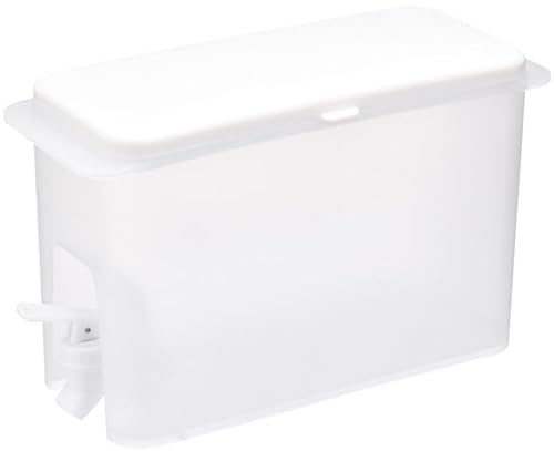 BESPORTBLE Distributore di detersivo liquido con rubinetto contenitore impermeabile e ricaricabile per detergente bottiglia multiuso per bagno e lavanderia, design compatto, bianco