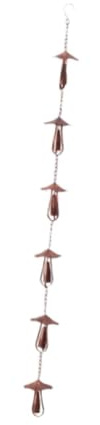 YZDKR Cadenas para Lluvia de Hierro Fundido Cadena de Lluvia metálica Decorativa for el hogar, Repuesto for bajantes, recogedor Agua 130 cm