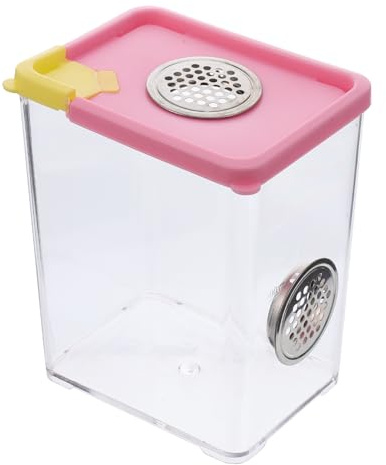 FONDOTIN Scatola in Acrilico Due Fori di Ventilazione di Allevamento Colore Casuale Nido Confortevole e Facile da Pulire per Rettili e Piccoli Animali Domestici per Insetti Piccoli