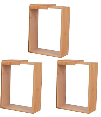 Dispensador de cereales, 3 recipientes de almacenamiento de cereales, dispensador de arroz de bambú de 9 x 7 x 3 pulgadas con tapas extraíbles, contenedores de almacenamiento de harina transparente p