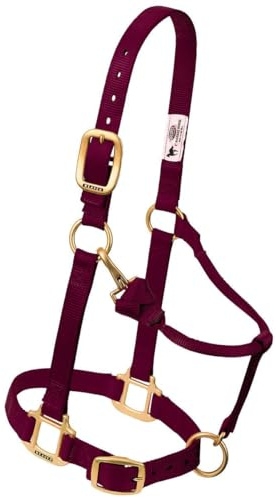 Weaver Leather Original Verstellbares Kinn- und Kehlkopfschnapphalfter Größe L, Rot (Burgandy)