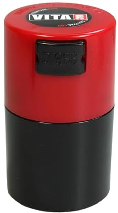 Tightpac Vakuumgefäß 0,06L / Schwarz, Roter Deckel