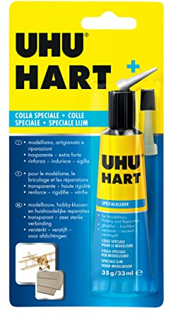 UHU Hart, adesivo per il modellismo in legno, Trasparente, 33 ml
