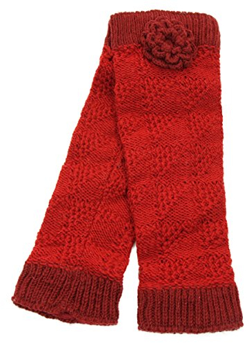 alpengoa McRon Damen Gestrickte Stulpen Modell Luna (One size, Rot)