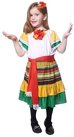 Dress Up America- Costume da Ballerina Messicana da Bambina