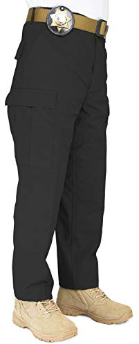 First Class Men's Rip-Stop Tactical BDU Pants (US, Numeric, 56, 60, Regular, Regular, Black)